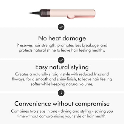 Dyson Airstrait™ Straightener, Wet to dry hair straightener, No heat damage, No hot plates, All hair types