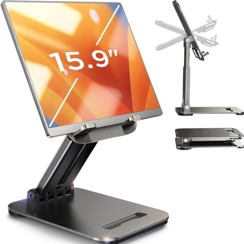 LISEN for iPad Stand Tablet Holder for Desk, Office Desk Accessories for Men Women Moms Gifts Home Office Dorm Essentials Gadgets Portable Monitor Stand for Apple iPad mini Accessories Switch Kindle