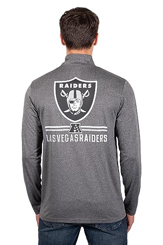 Ultra Game NFL Mens Active Quarter Zip Long Sleeve Shirt
