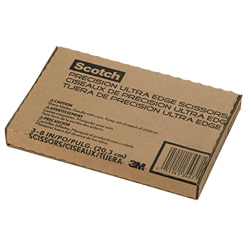 Scotch Brand Precision Ultra Edge Scissors, Left- or Right-Handed, 8 Inch, 3-Pack