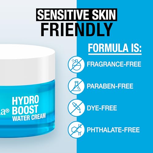 Neutrogena Hydro Boost Water Cream Face Moisturizer with Hyaluronic Acid, 72-Hour Hydration, 1.7 Fl Oz, & Hydro Boost Hydrating Gel Face Cleanser Trial Size, 0.5 Fl Oz, Skincare Set, 2 Pack