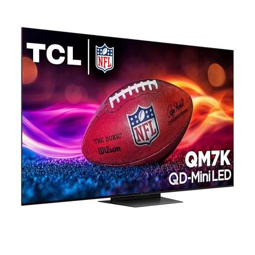 TCL 55-Inch Class QM7K Series QD-Mini LED 4K UHD Google Smart TV Best Premium Mini-LED TV - QLED, 144hz, 240hz Gaming Rate, Anti-Reflective Screen, Bang & Olufsen Audio, Atmos (55QM7K, 2025 Model)