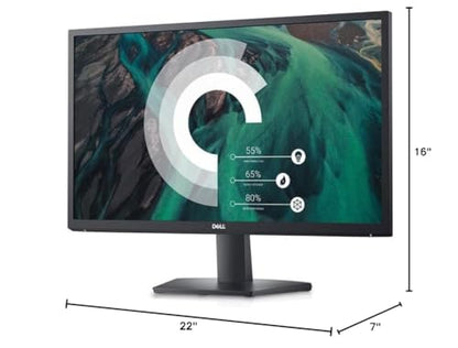 Dell SE24 Series Monitor - 24 inch IPS TFT LCD FHD (1920 x 1080) AMD FreeSync - VESA, 16:9-75Hz, 5ms Grey-to-Grey Response Time, Low Blue Light, Flicker Free, Anti-Glare, HDMI & VGA, Black