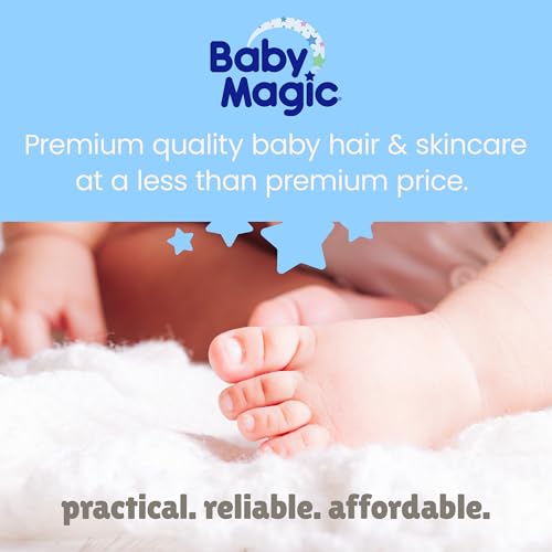 Baby Magic Gentle Hair & Body Wash | Tear-Free, Free of Parabens, Phthalates, Sulfates and Dyes, Calendula Oil & Coconut Oil, Soft Powder Scent, 9 Fl Oz