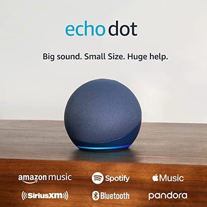 Amazon Echo Dot (newest model), With bigger vibrant sound, helpful routines and Alexa, Deep Sea Blue