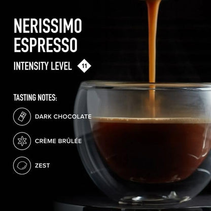 Peet's Coffee, Dark Roast Espresso Capsules, Compatible with Nespresso Original Machine, 100% Arabica Coffee - Nerissimo Intensity 11, 100 Count (10 Boxes of 10 Espresso Capsules)