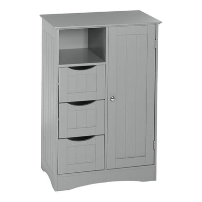 RiverRidge Ashland Collection 1 Door, 3 Drawer, Gray Floor Cabinet,Grey