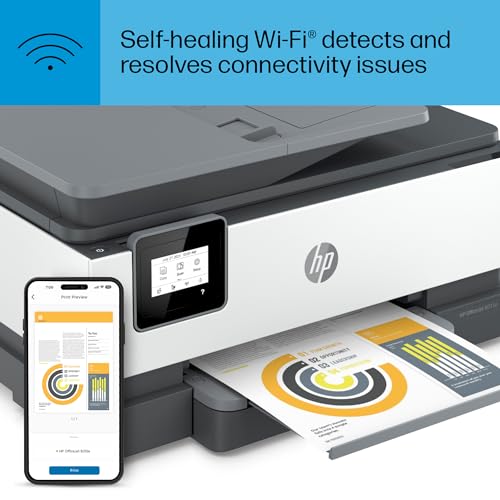 HP OfficeJet 8015e Wireless Color All-in-One Printer with 6 months of ink included with HP+ (228F5A)