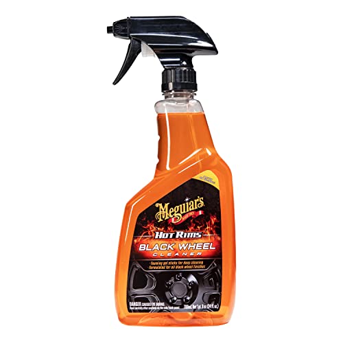 Meguiar's Hot Rims Black Wheel Cleaner, Best Cleaner for Matte Black Wheels - 24 Oz Spray Bottle