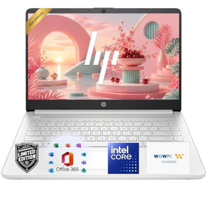 HP 14 Laptop Computer, 2026-2027 Edition, Intel N150 Processor, 4GB RAM, 128GB SSD, 1TB Cloud Storage, Windows 11 with Microsoft 365