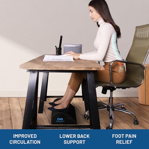 Everlasting Comfort Ergonomic Foot Rest Under Desk - Office Work, Gaming Foot Elevation Pillow, Wedge Pillow for Legs - Provides All-Day Relief