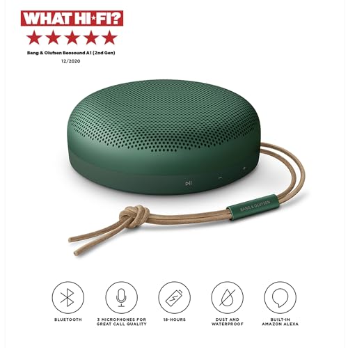 Bang & Olufsen Beosound A1 2nd Generation Wireless Portable Waterproof Bluetooth Speaker With Microphone, Green