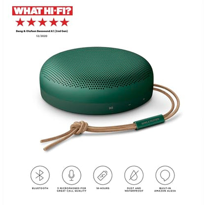 Bang & Olufsen Beosound A1 2nd Generation Wireless Portable Waterproof Bluetooth Speaker With Microphone, Green