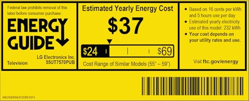 LG 55-Inch Class UT75 Series LED Smart TV 4K Processor Flat Screen AI-Powered with Alexa Built-in (55UT7570PUB, 2024)