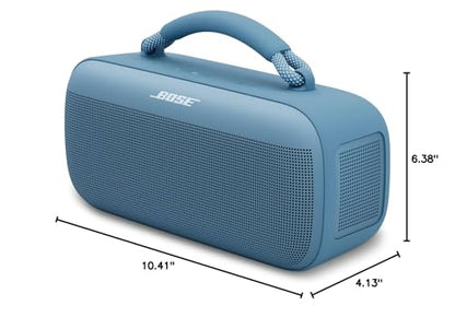 Bose SoundLink Max Bluetooth Speaker - Portable Wireless Party Speaker, IP67 Waterproof, Rope Handle, Up to 20 Hours of Playtime, USB-C, Built-in 3.5mm AUX Input, Blue Dusk