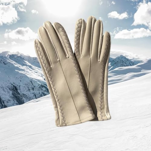 Justin Gregory Faux Leather Glove Cream O/S