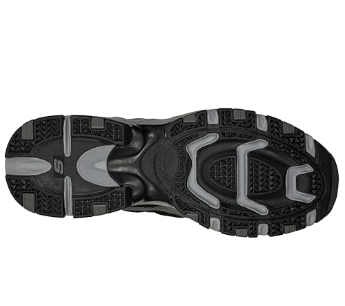 Skechers Sport Men's Vigor 2.0 Trait Memory Foam Sneaker, Charcoal/Black, 12 XW US