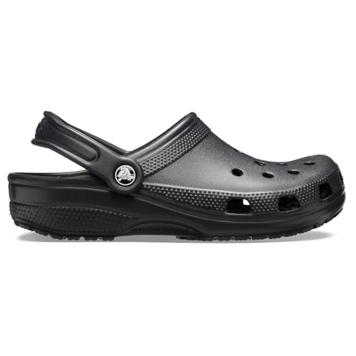 Crocs Unisex-Adult Classic Clog, Clogs for Women and Men, Black, 8 Women/6 Men