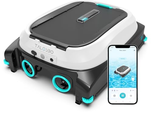 TALOSBO Pleco SK01 Solar Powered Robotic Pool Skimmer with APP Support, 24/7 Cleaning, Two Charging Modes, Smart Obstacle Avoidance, 7L Filter Capacity, Ideal for All Pool Surfaces