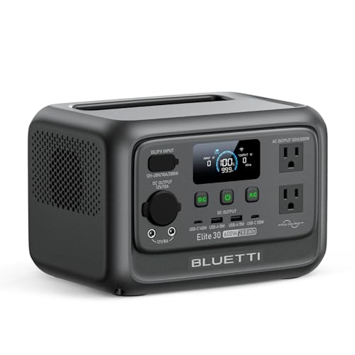 BLUETTI Elite 30 V2 Portable Power Station 288Wh 600W LFP Solar Generator