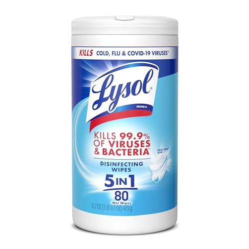 Lysol Disinfecting Wipes, Multi-Surface Cleaner, Crisp Linen, 80 ct.