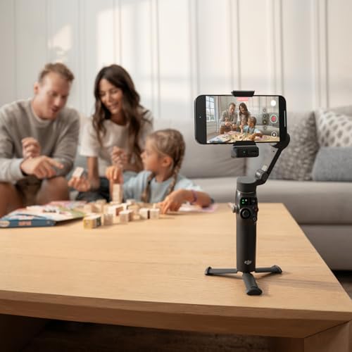 DJI Osmo Mobile 8 Advanced Tracking Combo Gimbal Stabilizer for Phone, AI Native Tracking with Audio & Lighting, 360° Pan Rotation, Built-in Extension Rod & Tripod, 10h Battery, Extension Rod