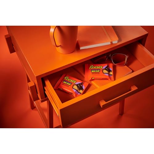 REESE'S Big Cup Chocolate Lava Milk Chocolate Peanut Butter Cups, Candy Packs, 1.4 oz (16 Count)