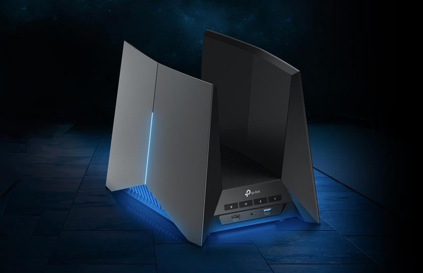 TP-Link Tri-Band BE19000 Wi-Fi 7 Gaming Router Archer GE800 | 12-Stream 19 Gbps | 2×10G + 4×2.5G Ports, USB 3.0 | Turbo Acceleration, Dedicated Gaming Port & Panel, RGB Lighting | EasyMesh, HomeShield