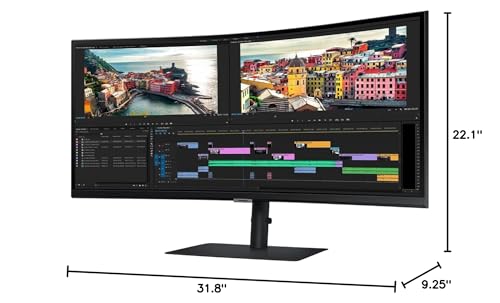 Samsung 34” ViewFinity S65UC, Ultra-WQHD, 100Hz, AMD FreeSync™ HDR10, KVM Switch Built in Speakers with USB-C Curved Monitor, LS34C654UANXGO, 2025
