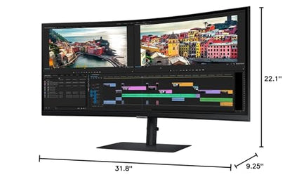 Samsung 34” ViewFinity S65UC, Ultra-WQHD, 100Hz, AMD FreeSync™ HDR10, KVM Switch Built in Speakers with USB-C Curved Monitor, LS34C654UANXGO, 2025