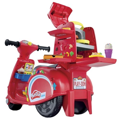 Play-Doh Pizza Delivery Scooter Playset, Large Ride-On Play Food Preschool Toys, Toy Pizza Set for Kids, Arts & Crafts for Boys & Girls, Ages 3+