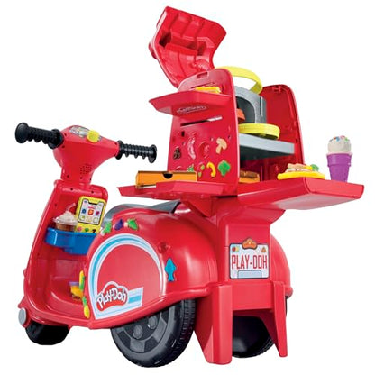 Play-Doh Pizza Delivery Scooter Playset, Large Ride-On Play Food Preschool Toys, Toy Pizza Set for Kids, Arts & Crafts for Boys & Girls, Ages 3+