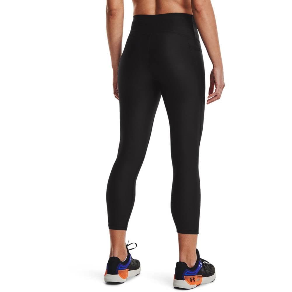 Under Armour Womens HeatGear Armour High Waisted Ankle No-Slip Leggings , Black (001)/White , Large