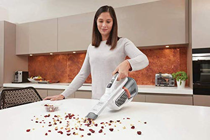 BLACK+DECKER Dustbuster Handheld Vacuum, Cordless, AdvancedClean+, White (HHVK320J10)