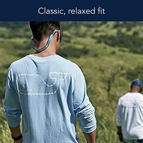 vineyard vines Men's Long Sleeve Vintage Whale Pocket T-Shirt, Jake Blue, X-Large