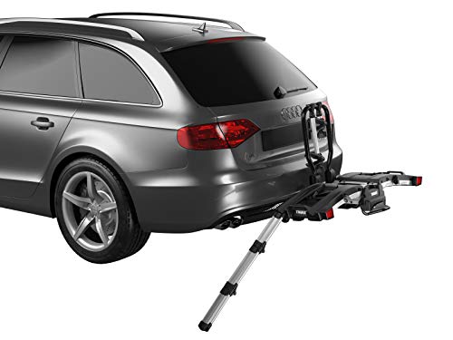 Thule EasyFold XT 2 Hitch Bike Rack - E-Bike Compatible - Fits 2" and 1, 1/4" receivers - Tool-Free Installation - Fully Foldable - Easy Trunk Access - Fully Locking - 130lb Load Capacity