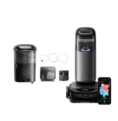 eufy Robot Vacuum Omni S1 Pro with All-in-One Station, HydroJet Robot Vacuum and Mop Combo, Eco-Clean Ozone, 8000 Pa Suction + Automatic Water Refill and Drainage System