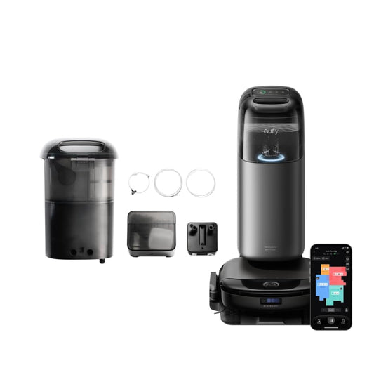 eufy Robot Vacuum Omni S1 Pro with All-in-One Station, HydroJet Robot Vacuum and Mop Combo, Eco-Clean Ozone, 8000 Pa Suction + Automatic Water Refill and Drainage System