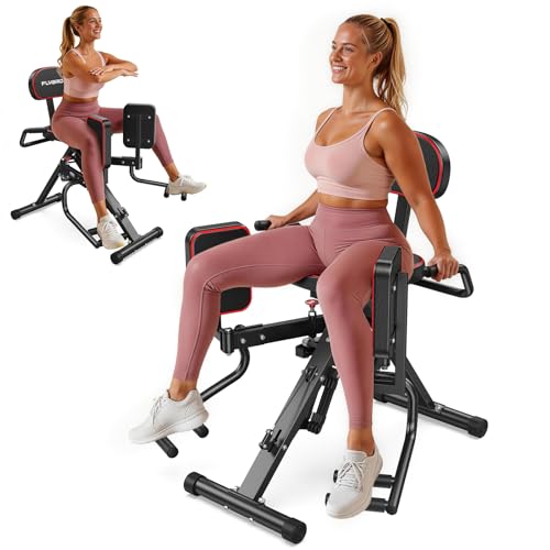 FED Fitness HA1 2-in-1 Hip Abductor and Adductor Machine, Glute & Inner Thigh Workout Equipment for Home Gym, Leg Workout and Booty Builder with 6 Adjustable Resistance Bands and Dual Foot Bar