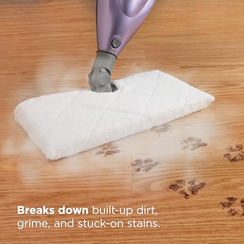 Shark Steam Pocket Mop with 2 Washable Double-sided Pads, Purple, S3501