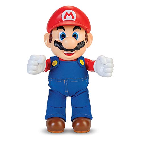 Super Mario It's-A Me, Mario! Collectible Action Figure, Talking Posable Mario Figure, 30+ Phrases and Game Sounds – 12 Inches Tall!