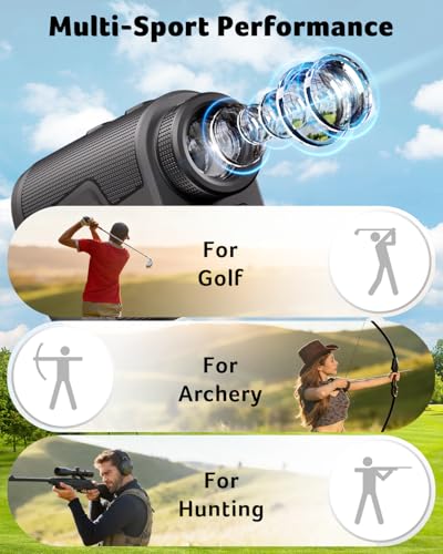 Acer Golf Rangefinder with Slope - 800Yards Range Finder for Hunting, 6X Magnification with Flag Pole Locking Vibration, Rechargeable Battery with Magnet Stripe Golf Accessories for Men, Gifts