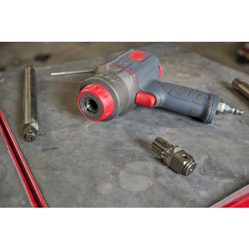 Ingersoll Rand 2236QTIMAX-2 DXS2 1/2" Air Impact Wrench, 2" Extended Anvil, Quiet, 1500 ft-lb Torque, Titanium Hammercase, Friction Ring Retainer, Pistol, Interchangeable Anvil, Multi-functional Tool