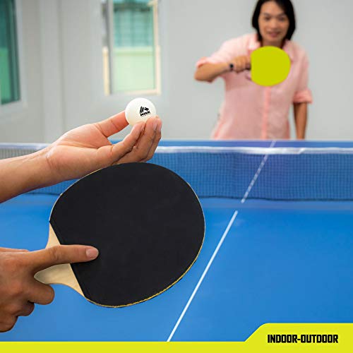 RBX On-The-Go Ping Pong Travel Set with Telescopic Table Tennis Net, 2 Paddles, & 3 Balls