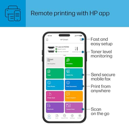 HP LaserJet M209d Laser Printer, Black and White, Automatic Duplex, USB Connection Only (Cable Included), Ideal in Home Office (8J9L0F)