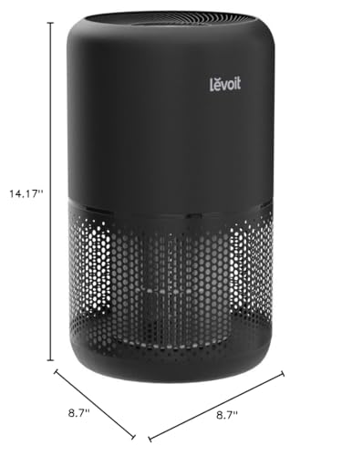 LEVOIT Air Purifier for Home Allergies Pets Hair in Bedroom, Covers Up to 1095 Sq.Foot Powered by 45W High Torque Motor, 3-in-1 Filter, Remove Dust Smoke Pollutants Odor, Core300-P, Black