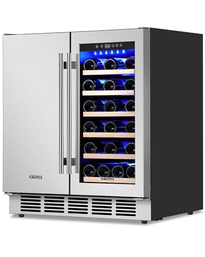 ORYMUSE 30" Stainless Steel Wine & Beverage Refrigerator - Dual Zone, Built-in/Freestanding with Upgraded Cooling - 30 Bottles & 110 Cans Capacity