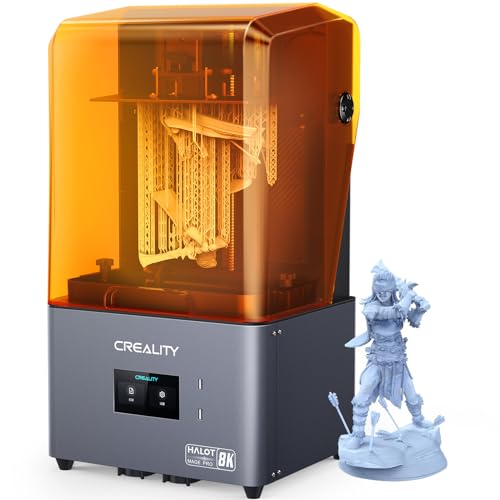 Creality HALOT MAGE PRO 8K Resin 3D Printer, Equivalent 12K Model Effect UV Resin Photocuring Printer with 5X Faster Printing Speed, Smart Resin Pump and Activated Carbon Filter, 8.97x5.03x9.05 inch