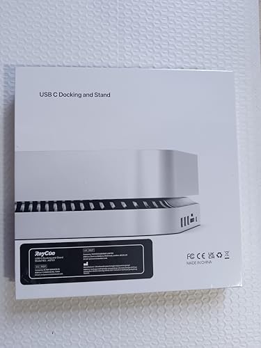 Mac mini M4 Dock, Aluminum Stand and HDMI Hub for Mac mini M4 and M4 Pro 2024 with M.2 NVMe/SATA SSD Enclosure, 4K60Hz HDMI,10G USB A/C, 5G USB A*2, USB-C Charge, SD/TF, Audio