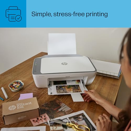 HP DeskJet 2855e Wireless All-in-One Color Inkjet Printer, Scanner, Copier, Best-for-home, 3 months of ink included (588S5A)